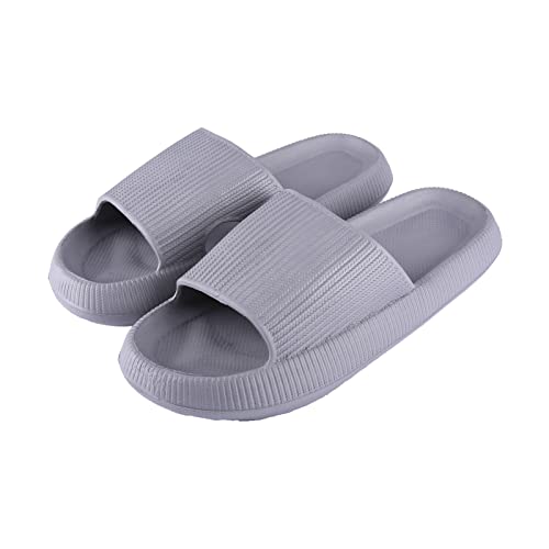 Faynore Men's and Women's Soft Platform Slippers Lightweight Home Slippers Non-Slip Open Toe Indoor Sandals