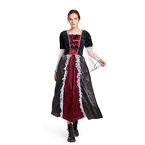 Faynore Women's Royal Vampire Dress Halloween Gothic Vampiress Cosplay Costume Party Outfits