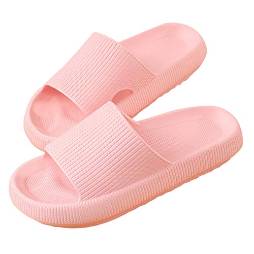 Faynore Men's and Women's Soft Platform Slippers Lightweight Home Slippers Non-Slip Open Toe Indoor Sandals