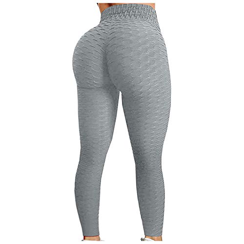 Faynore Women's High Waist Yoga Pants Textured Tummy Control Butt Lift Leggings Workout Running Stretchy Booty Tights