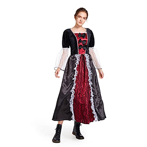 Faynore Women's Royal Vampire Dress Halloween Gothic Vampiress Cosplay Costume Party Outfits