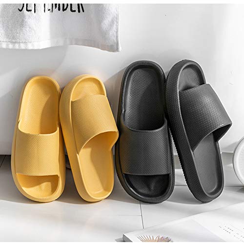 Faynore Men's and Women's Soft Platform Slippers Lightweight Home Slippers Non-Slip Open Toe Indoor Sandals